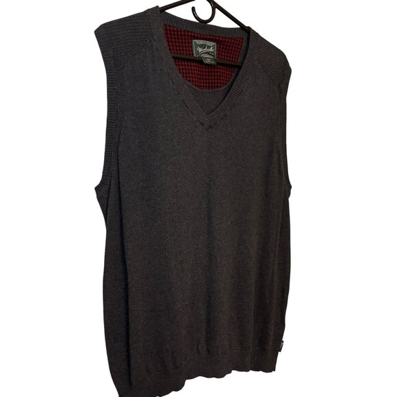 Woolrich Men’s Charcoal Gray Sweater Vest XL 60% Cotton Nylon Wool Soft Trendy - Picture 2 of 14